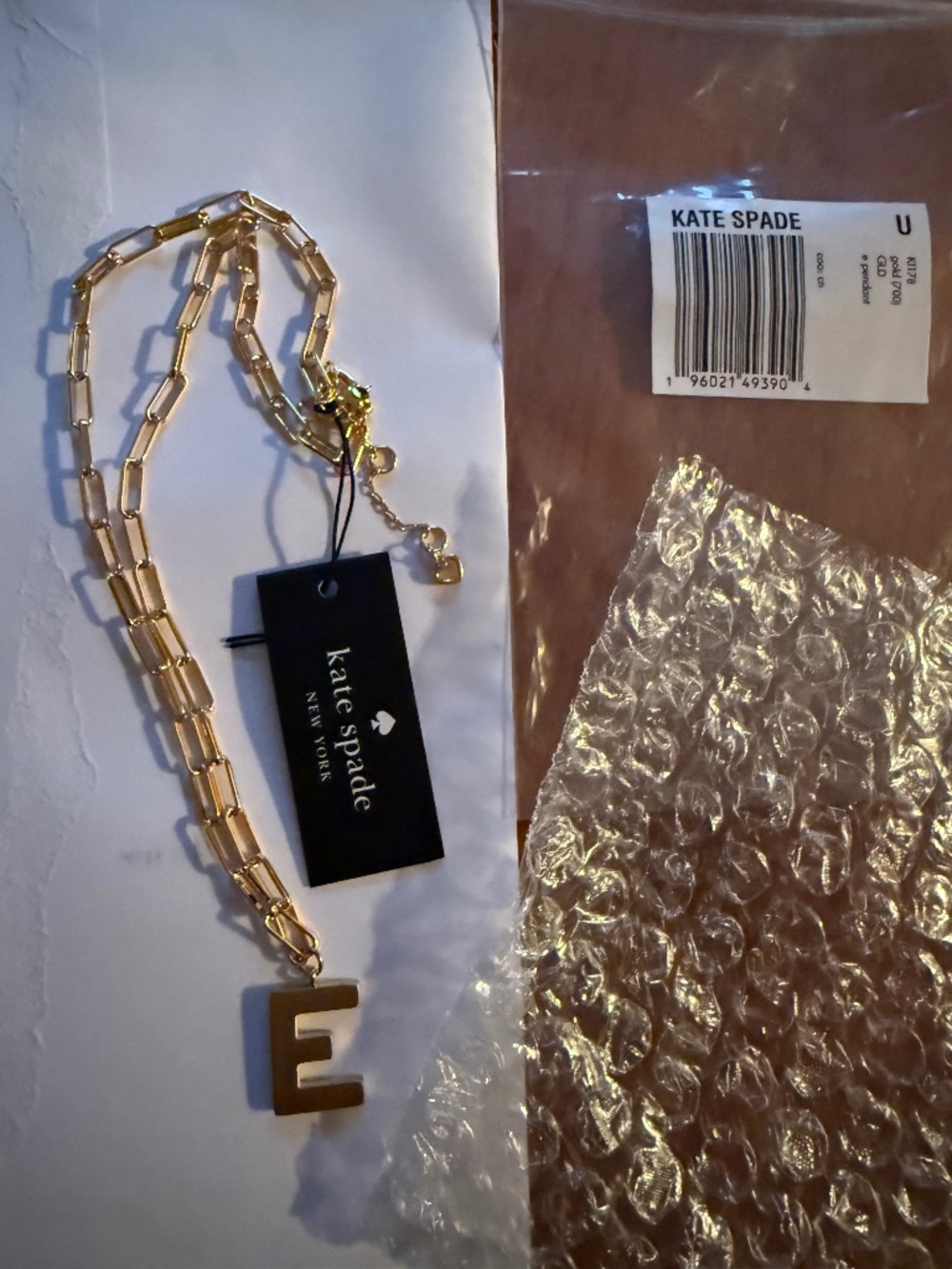 Kate Spade Letter “E” Initial Necklace